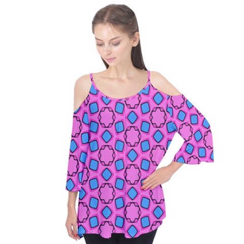 Pattern Pink Stars Texture Seamless Flutter Tees by Simbadda