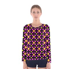 Pattern Colorful Texture Design Women s Long Sleeve Tee