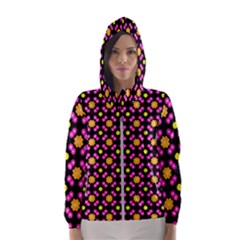 Pattern Colorful Texture Design Women s Hooded Windbreaker