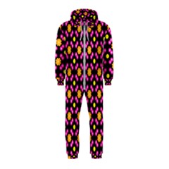 Pattern Colorful Texture Design Hooded Jumpsuit (Kids)