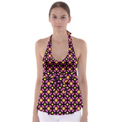 Pattern Colorful Texture Design Babydoll Tankini Top