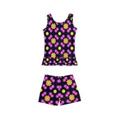 Pattern Colorful Texture Design Kids  Boyleg Swimsuit