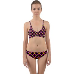 Pattern Colorful Texture Design Wrap Around Bikini Set