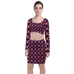 Pattern Colorful Texture Design Top and Skirt Sets