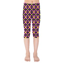 Pattern Colorful Texture Design Kids  Capri Leggings  by Simbadda