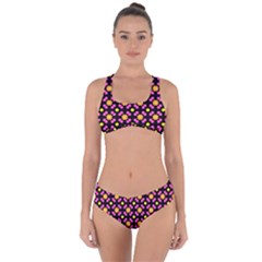 Pattern Colorful Texture Design Criss Cross Bikini Set