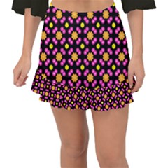 Pattern Colorful Texture Design Fishtail Mini Chiffon Skirt