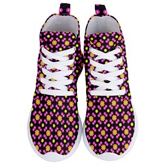 Pattern Colorful Texture Design Women s Lightweight High Top Sneakers