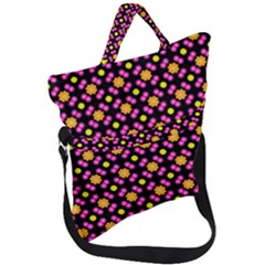 Pattern Colorful Texture Design Fold Over Handle Tote Bag