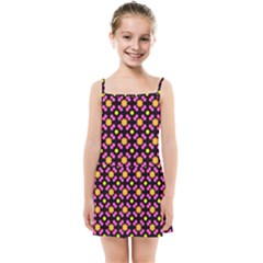 Pattern Colorful Texture Design Kids  Summer Sun Dress by Simbadda