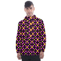 Pattern Colorful Texture Design Men s Front Pocket Pullover Windbreaker