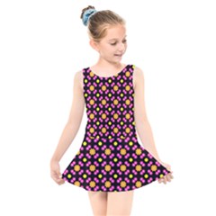 Pattern Colorful Texture Design Kids  Skater Dress Swimsuit