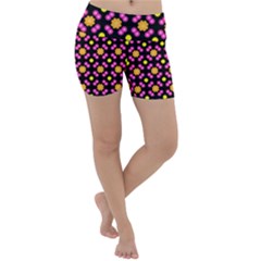 Pattern Colorful Texture Design Lightweight Velour Yoga Shorts