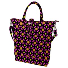 Pattern Colorful Texture Design Buckle Top Tote Bag