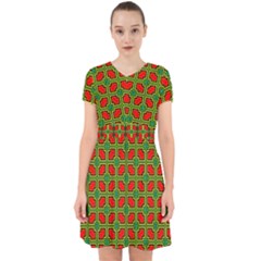 Pattern Modern Texture Seamless Red Yellow Green Adorable In Chiffon Dress by Simbadda