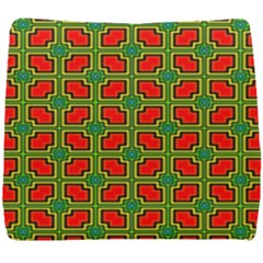 Pattern Modern Texture Seamless Red Yellow Green Seat Cushion by Simbadda