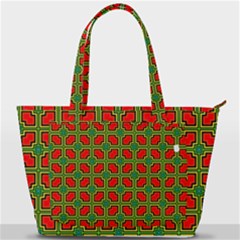 Pattern Modern Texture Seamless Red Yellow Green Back Pocket Shoulder Bag  by Simbadda