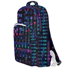 Stripes Background Black Colorful Double Compartment Backpack by Simbadda