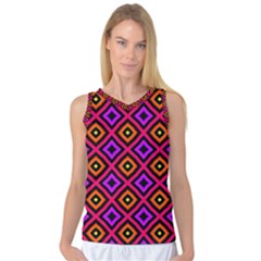 Squares Modern Backgrounds Texture Women s Basketball Tank Top by Simbadda