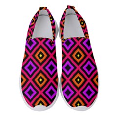 Squares Modern Backgrounds Texture Women s Slip On Sneakers by Simbadda