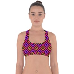 Squares Modern Backgrounds Texture Cross Back Hipster Bikini Top 