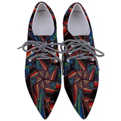 Abstract Art Abstract Background Women s Pointed Oxford Shoes