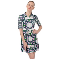 Backgrounds Texture Modern Pattern Belted Shirt Dress