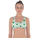 White Background Green Shapes Got No Strings Sports Bra View1