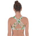 White Background Green Shapes Got No Strings Sports Bra View2