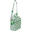 White Background Green Shapes Crossbody Day Bag View2