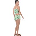 White Background Green Shapes Summer Cropped Co-Ord Set View2