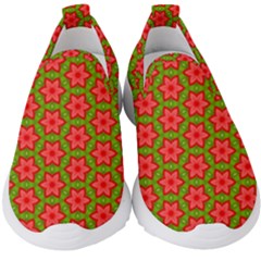 Pattern Flower Texture Seamless Kids  Slip On Sneakers by Simbadda