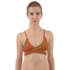 Pattern Flower Texture Seamless Wrap Around Bikini Top