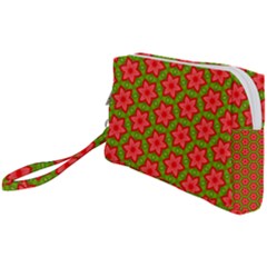 Pattern Flower Texture Seamless Wristlet Pouch Bag (small)