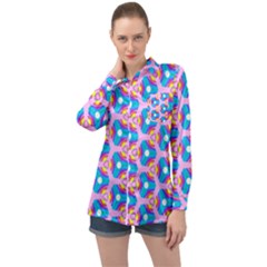 Background Pattern Backgrounds Long Sleeve Satin Shirt