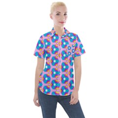 Background Pattern Backgrounds Women s Short Sleeve Pocket Shirt