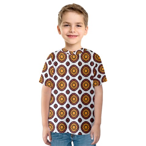 Pattern Fall Color White Background Kids  Sport Mesh Tee by Simbadda