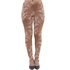 Scrapbook Leaves Decorative Lightweight Velour Leggings by Simbadda