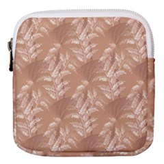 Scrapbook Leaves Decorative Mini Square Pouch by Simbadda