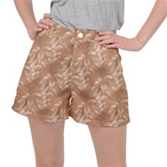 Scrapbook Leaves Decorative Ripstop Shorts by Simbadda