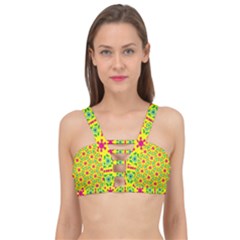 Pattern Texture Seamless Modern Cage Up Bikini Top