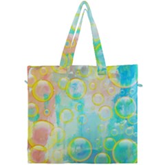 Bubbles Blue Floating Air Canvas Travel Bag by Simbadda