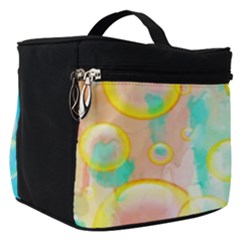 Bubbles Blue Floating Air Make Up Travel Bag (small) by Simbadda