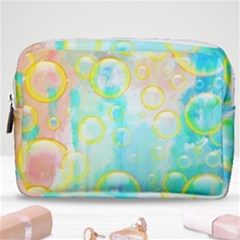 Bubbles Blue Floating Air Make Up Pouch (medium) by Simbadda