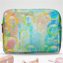 Bubbles Blue Floating Air Make Up Pouch (large) by Simbadda