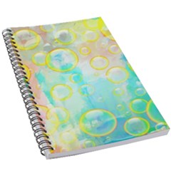 Bubbles Blue Floating Air 5 5  X 8 5  Notebook by Simbadda