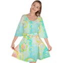 Bubbles Blue Floating Air Velour Kimono Dress View1