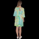 Bubbles Blue Floating Air Velour Kimono Dress View4