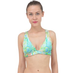 Bubbles Blue Floating Air Classic Banded Bikini Top