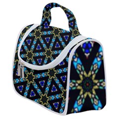 Stained Glass Pattern Church Window Satchel Handbag by Simbadda